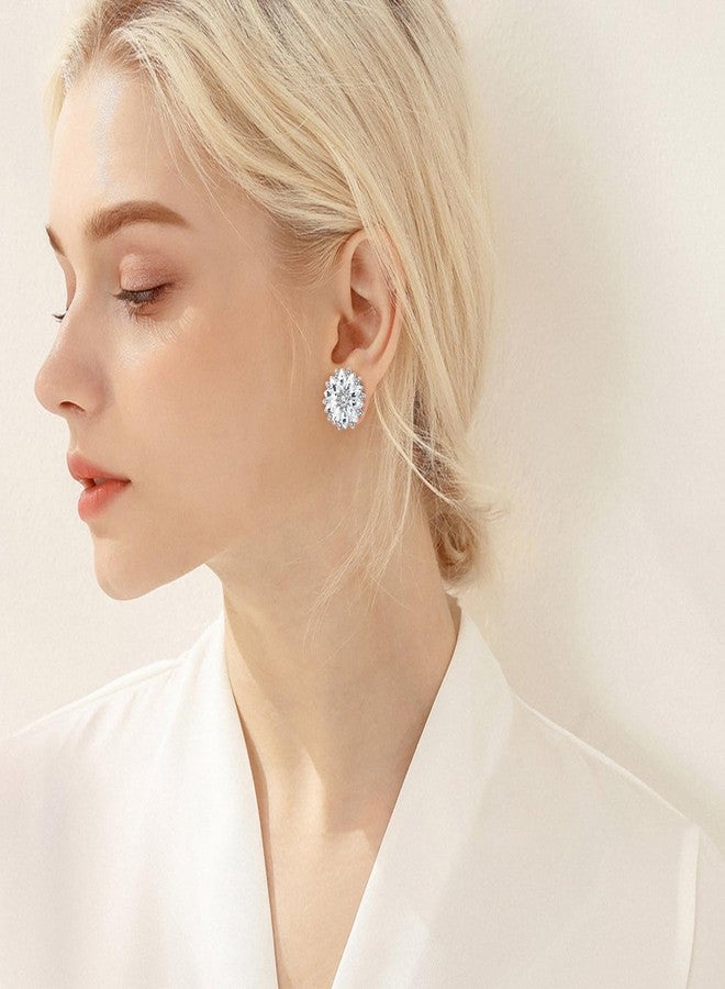 Lieson Gauges Tunnels, 2PCS Stainless Steel Tunnels Flower with Cubic Zirconia Ear Gauges 00G Silver - Image 2